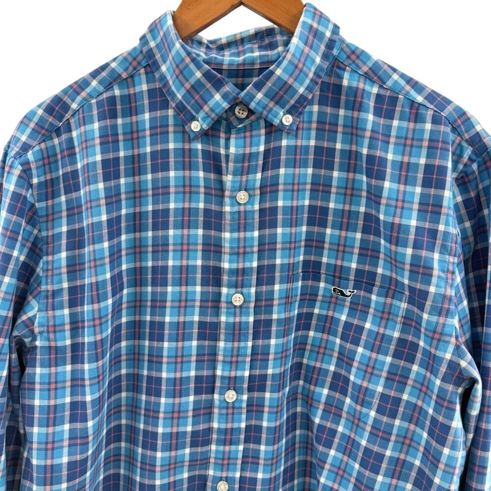 Vineyard Vines Men’s Performance Classic Fit Tucker Button Down Plaid Shirt M - Picture 2 of 9